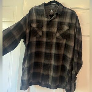 Kühl Black & Charcoal Plaid Flannel Shirt
